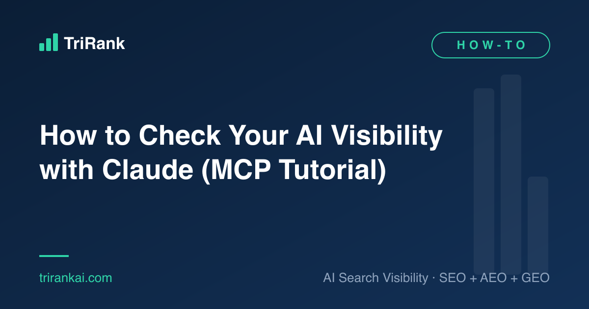How to Check Your AI Visibility with Claude (MCP Tutorial) How to Check Your AI Visibility with Claude (MCP Tutorial)