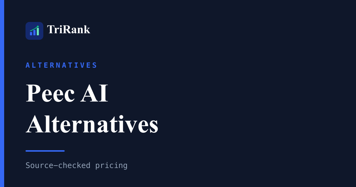 Peec AI Alternatives in 2026 (Source-Checked Pricing)