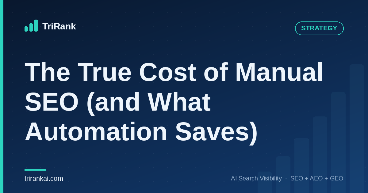 The True Cost of Manual SEO (and What Automation Saves) The True Cost of Manual SEO (and What Automation Saves)
